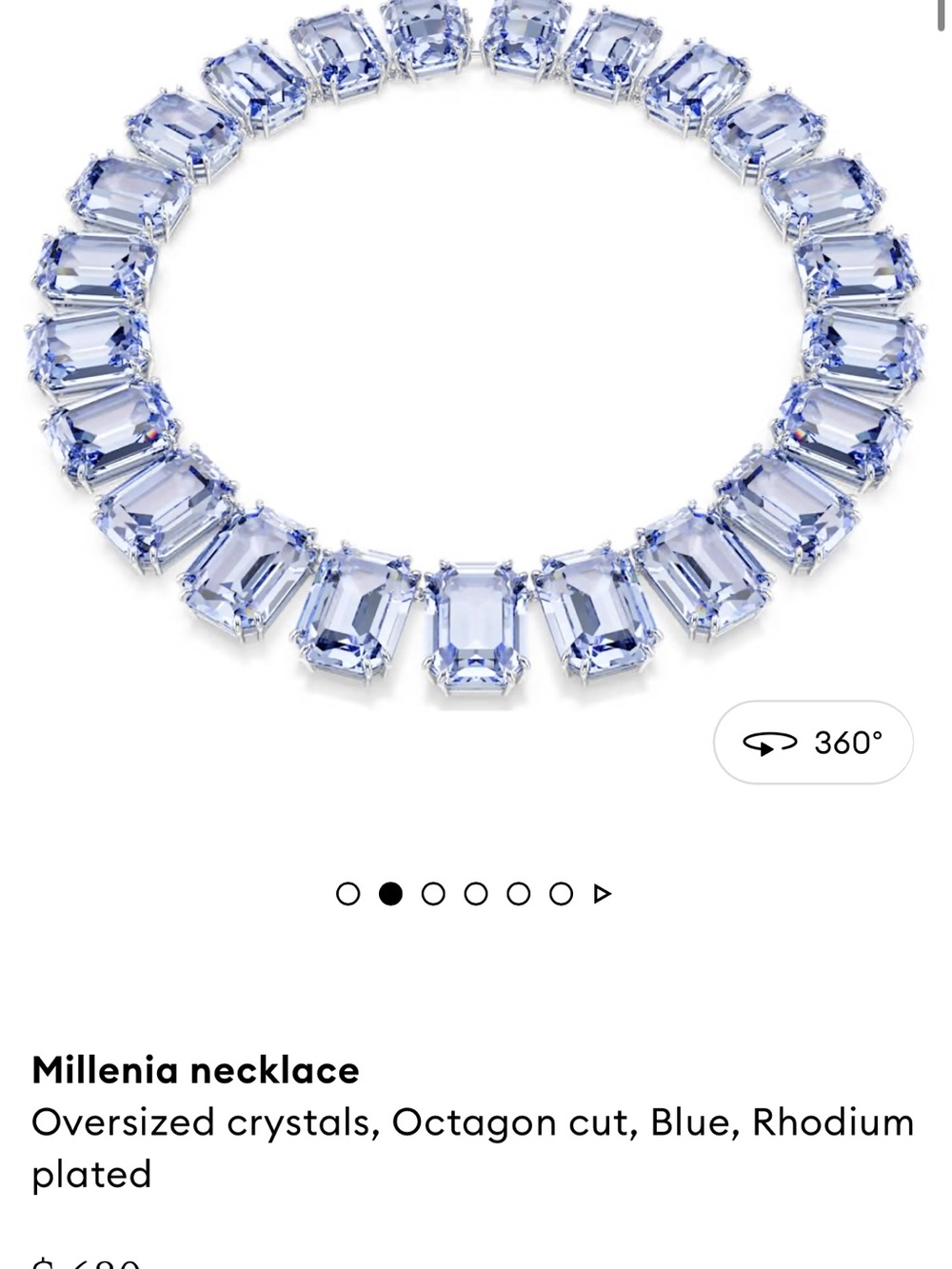 Swarovski Blue Millenia Necklace Originally $680 - Picture 4 of 6